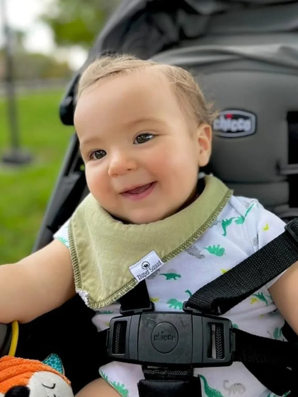Diaper Squad 10 pack Earthy Organic Cotton & Fleece Baby Bandana Drool Bibs Set